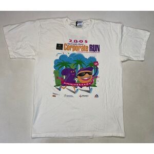 VINTAGE Mercedes Benz Corporate Run 2005 Graphic T-shirt Men Large White